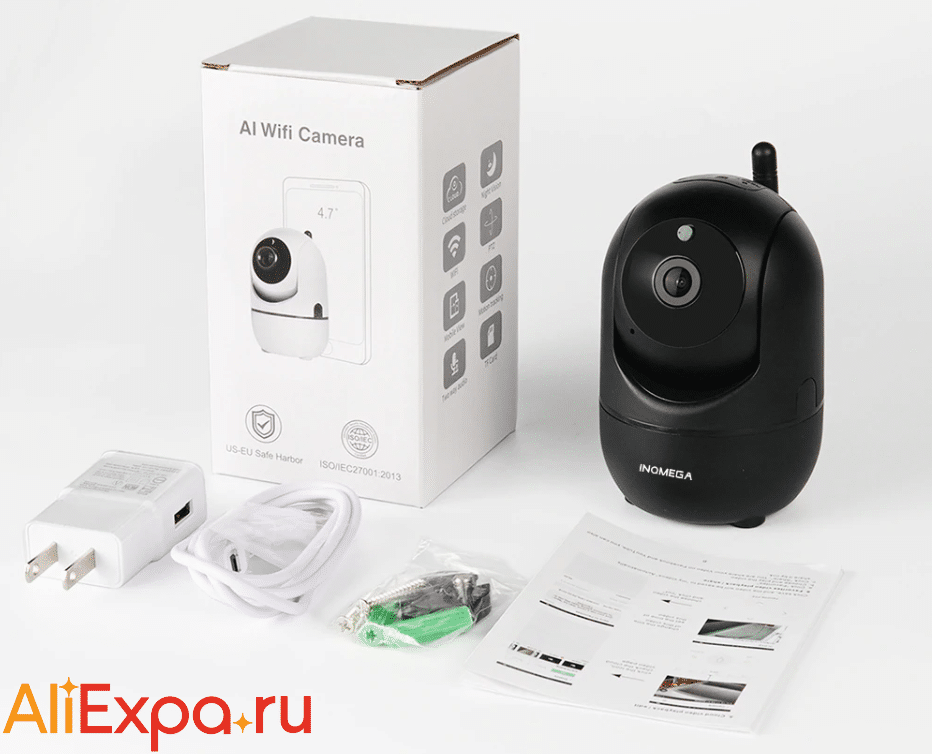 Беспроводная WiFi камера видеонаблюдения с датчиком движения и ночным видением INQMEGA купить на Алиэкспресс
